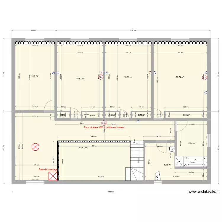 Etage Maison UCA Elec. Plan de 0 pièce et 0 m2