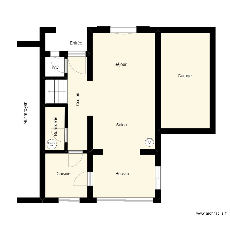 DUFRESNE. Plan de 9 pièces et 122 m2