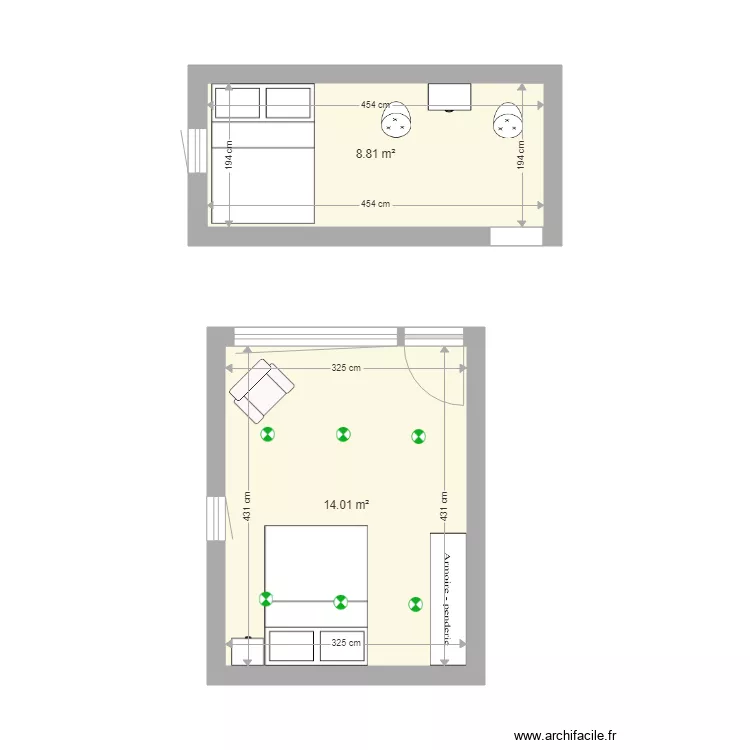 chambres3. Plan de 