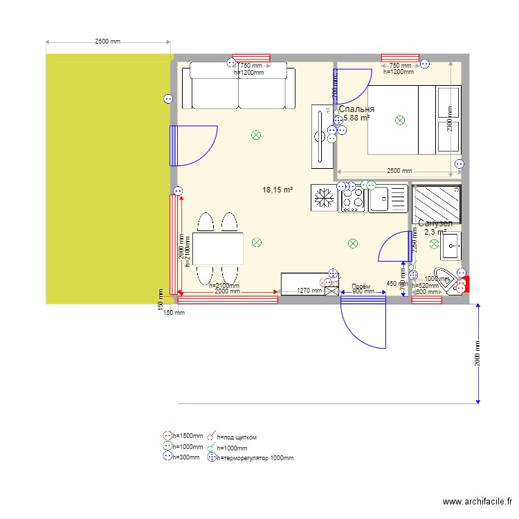 30 6 ???????????. Plan de 0 pièce et 0 m2