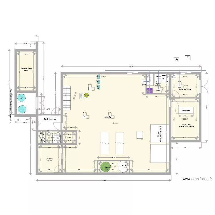 Laiterie vers 7 10. Plan de 
