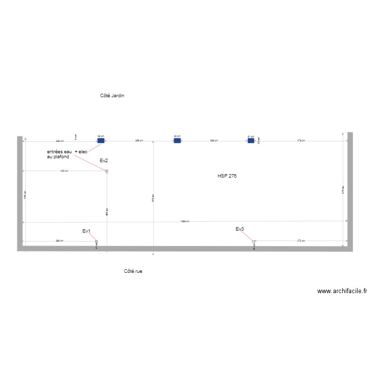 sous sol  avec cotes. Plan de 0 pièce et 0 m2