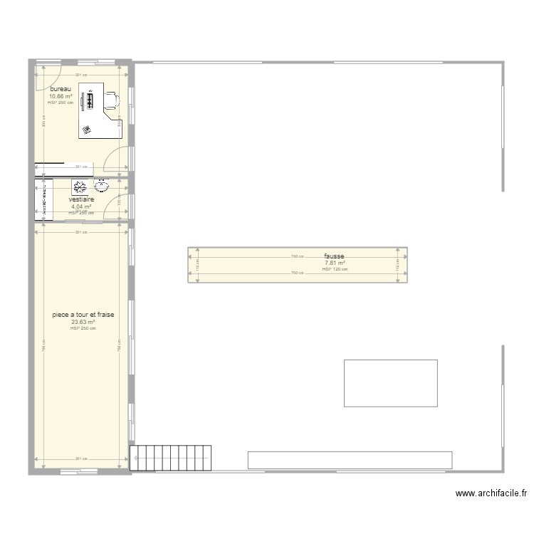 atelier. Plan de 0 pièce et 0 m2