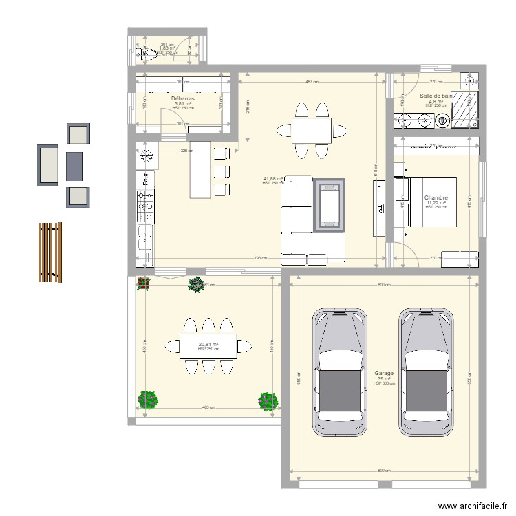 PLAN MAISON 2023. Plan de 7 pièces et 125 m2