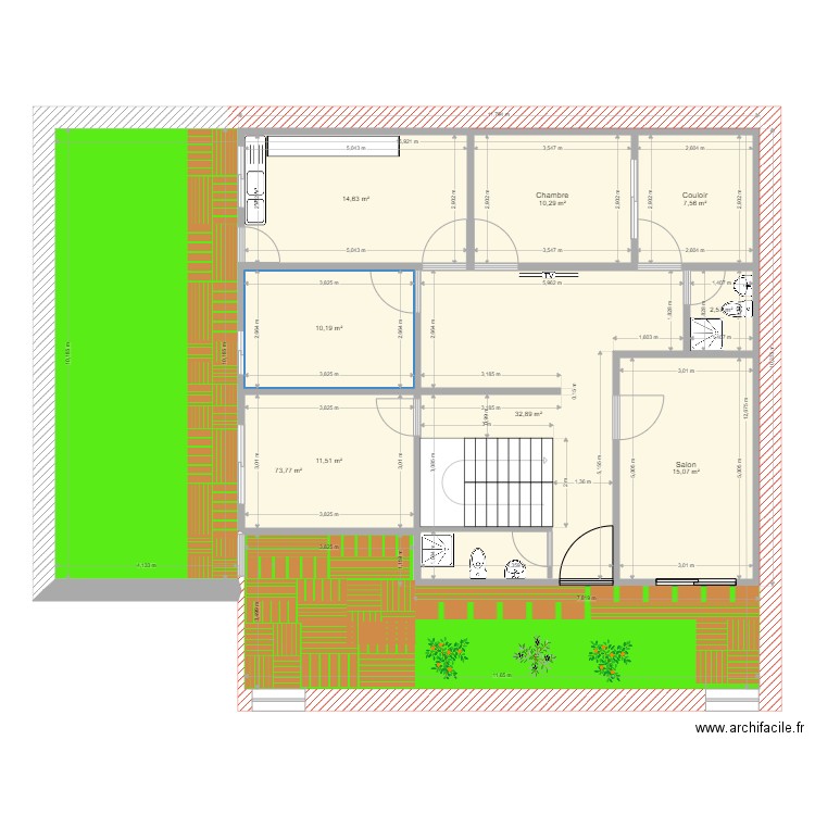 PlanMaisonAicha2. Plan de 9 pièces et 178 m2