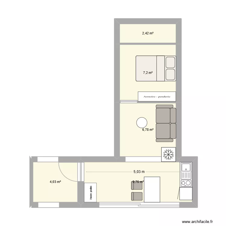 studio nadine bas. Plan de 5 Pièces et 30 m² studio nadine bas. Plan de 5 Pièces et 30 m²