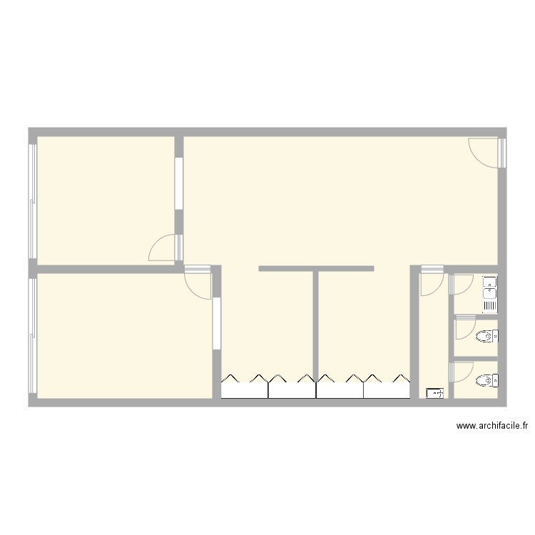 dfhs. Plan de 5 pièces et 106 m2