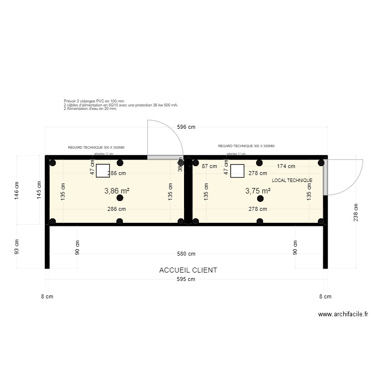 IMPLANTATION MACHINES DOUBLE M2 . Plan de 0 pièce et 0 m2