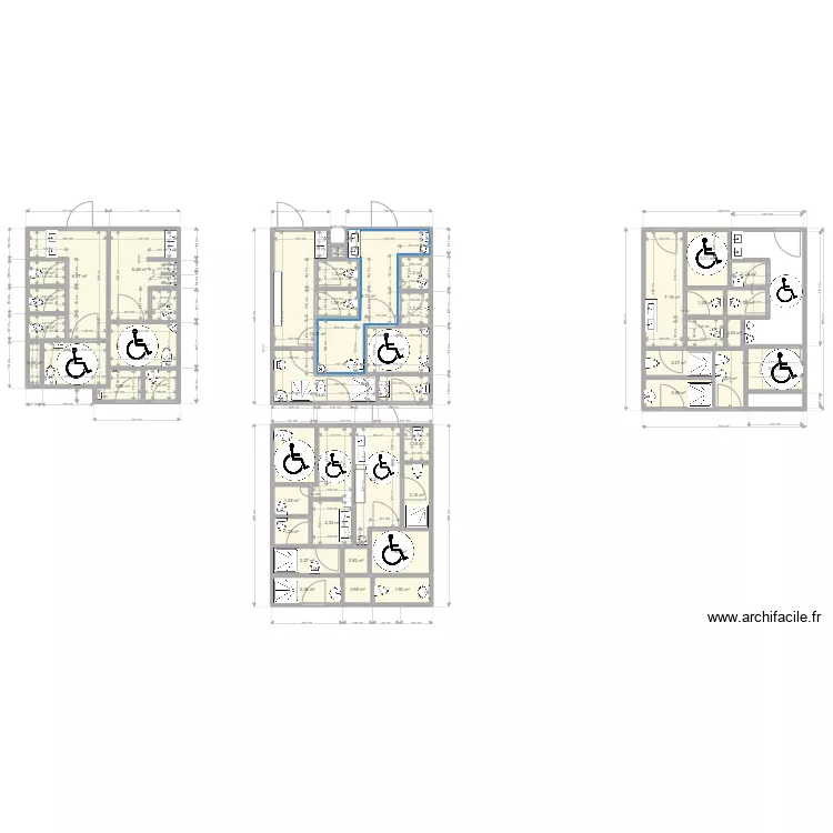 Toilettes trip 2. Plan de 