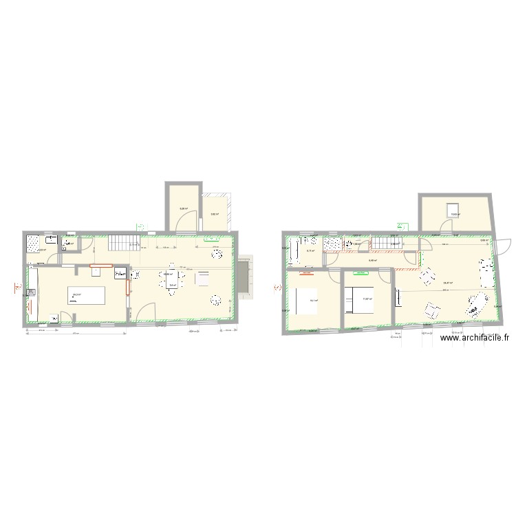 petite maison 3 2 22 étage 1 option 5. Plan de 31 pièces et 175 m2