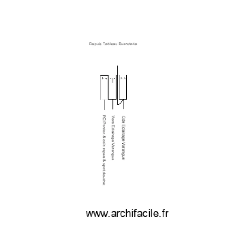 Tableau Bungalow dans Etag&egrave;re. Plan de 