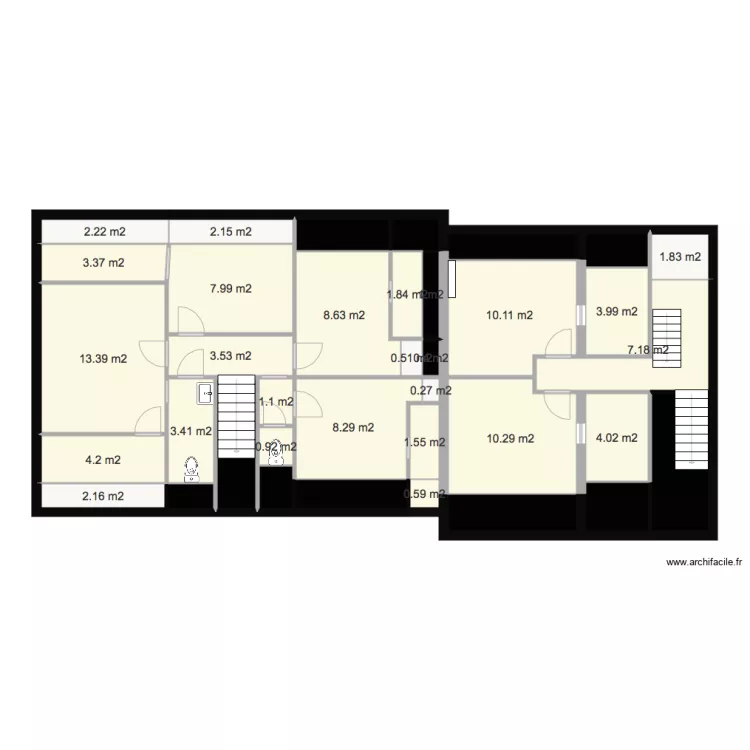Etage sans travaux. Plan de Etage sans travaux. Plan de
