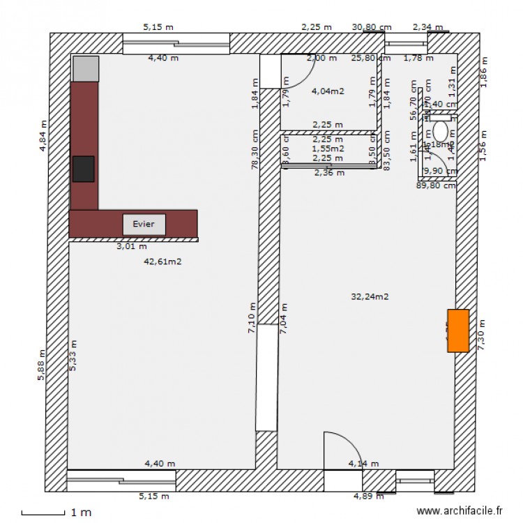 Olivier-Julie Bas. Plan de 0 pièce et 0 m2