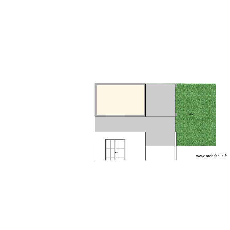 abris jardin. Plan de 1 pièce et 7 m2