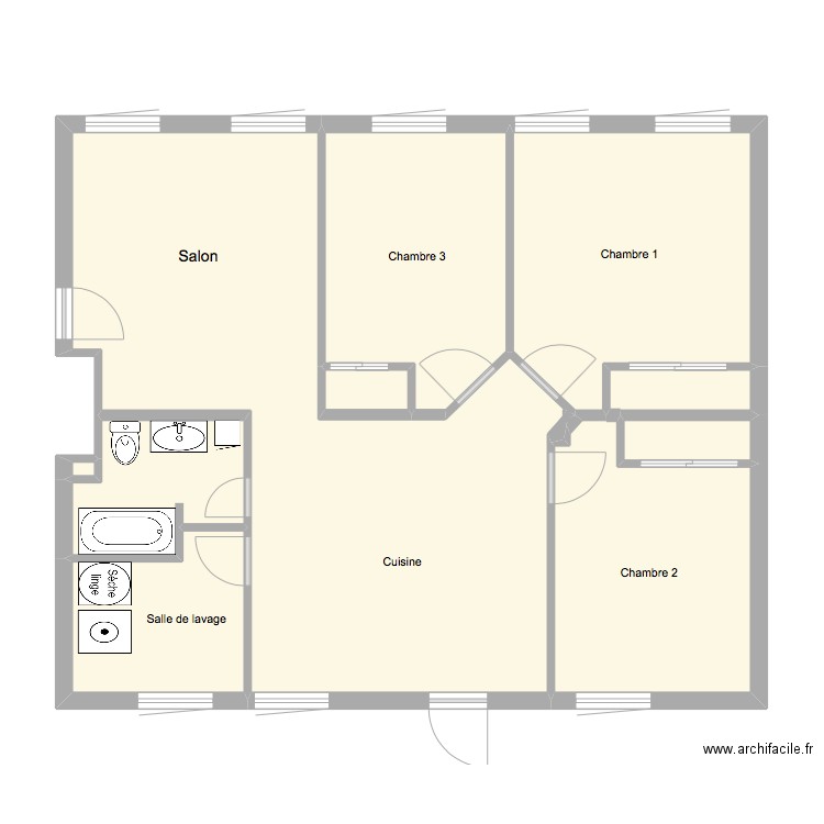 94 Demers version B. Plan de 11 pièces et 86 m2