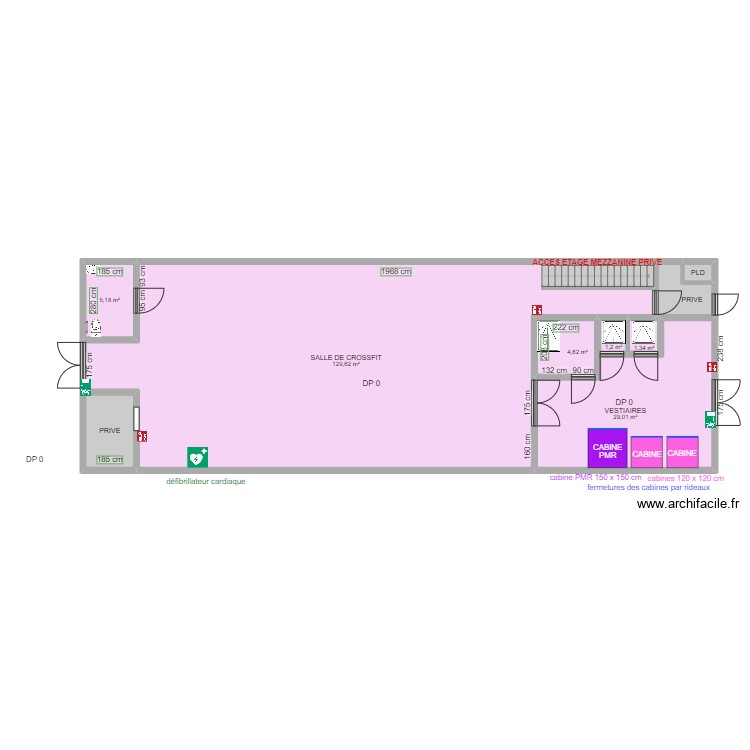 SALLE DE CROSSFIT MONTAUROUX APRES TRAVAUX. Plan de 0 pièce et 0 m2