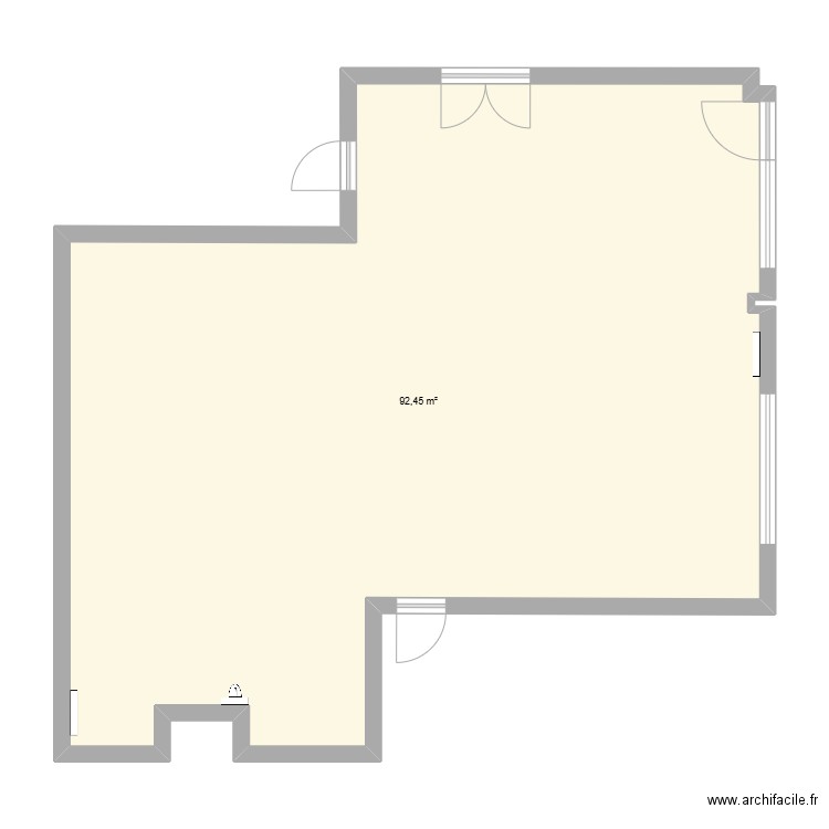 labo EA (2). Plan de 1 pièce et 92 m2