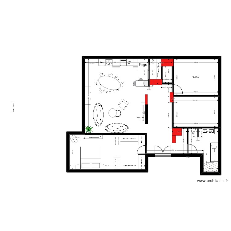 plan alex et jeff fontenay 2. Plan de 2 pièces et 108 m2