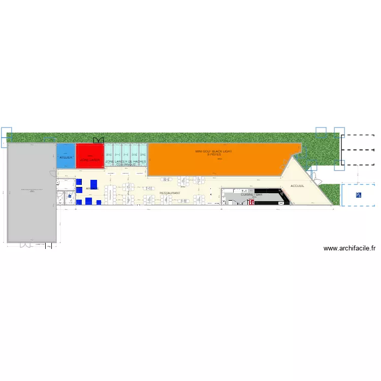LOCAL BOE PROJET MINIGOLF. Plan de 