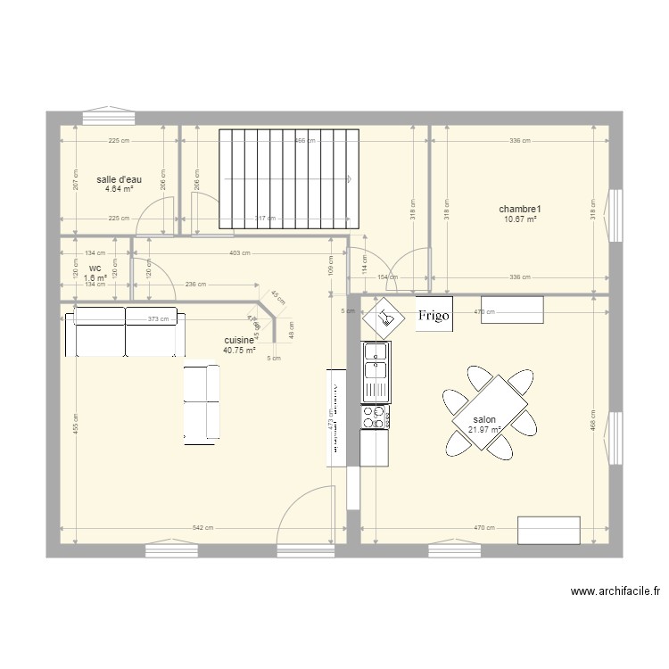 dolomieu rdc modifie. Plan de 0 pièce et 0 m2