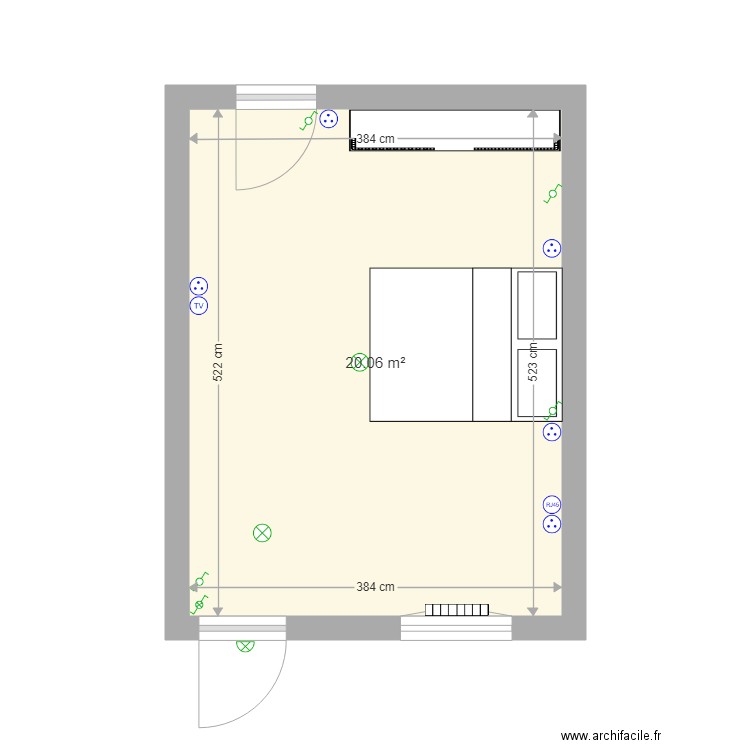 chambre 111. Plan de 0 pièce et 0 m2