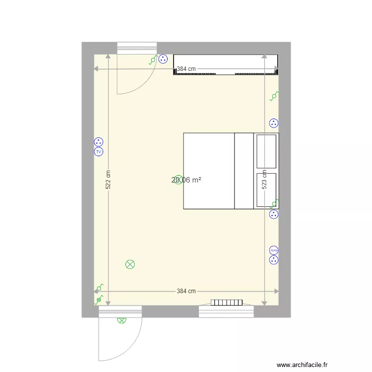 chambre 111. Plan de chambre 111. Plan de