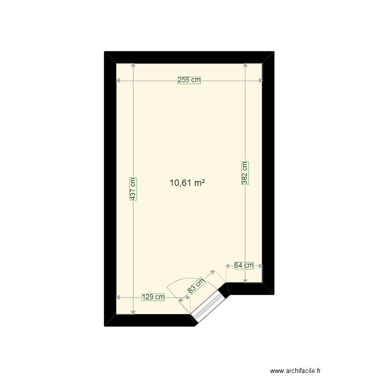 26 bourdonnais. Plan de 1 pièce et 11 m2