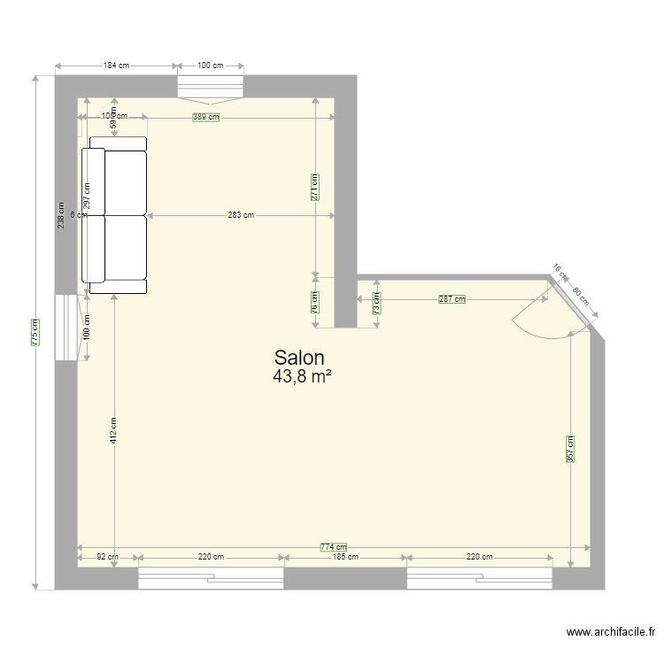 Salon Phil. Plan de 0 pièce et 0 m2