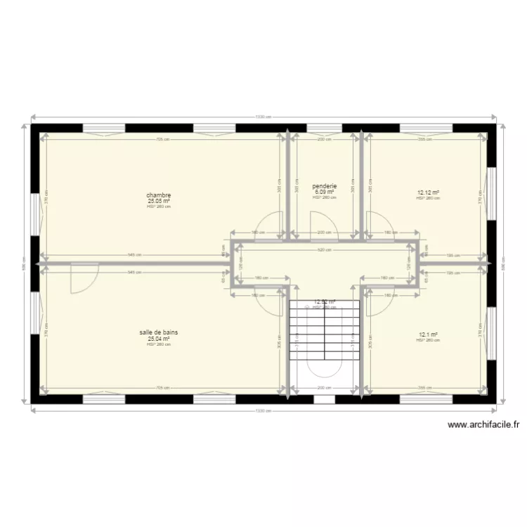 &eacute;tage projet V3. Plan de 