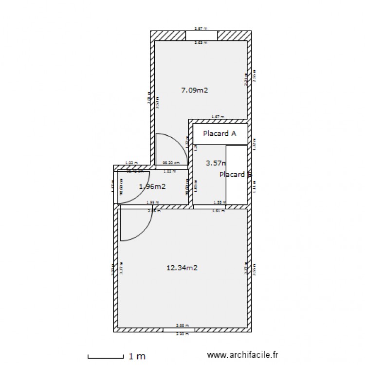 projet chambre   dressing   bureau   etage. Plan de 0 pièce et 0 m2