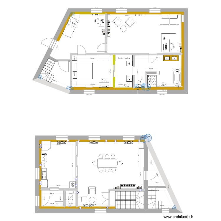 1er Etage ST Epain - Michel 2. Plan de 9 pièces et 219 m2