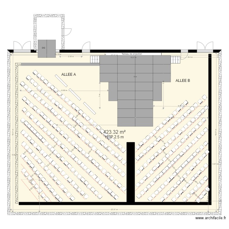 Gala Coiffure 2023. Plan de 1 pièce et 423 m2