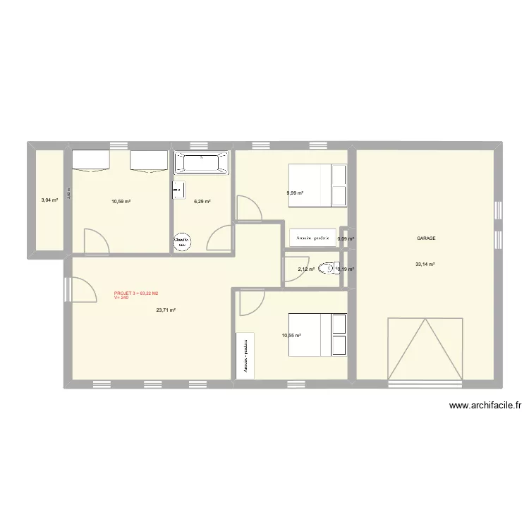 ALLAUCH RDC PROJET 1. Plan de ALLAUCH RDC PROJET 1. Plan de