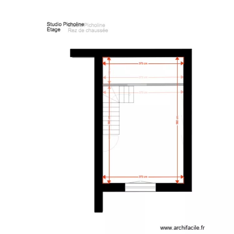Studio Picholine Etage. Plan de 