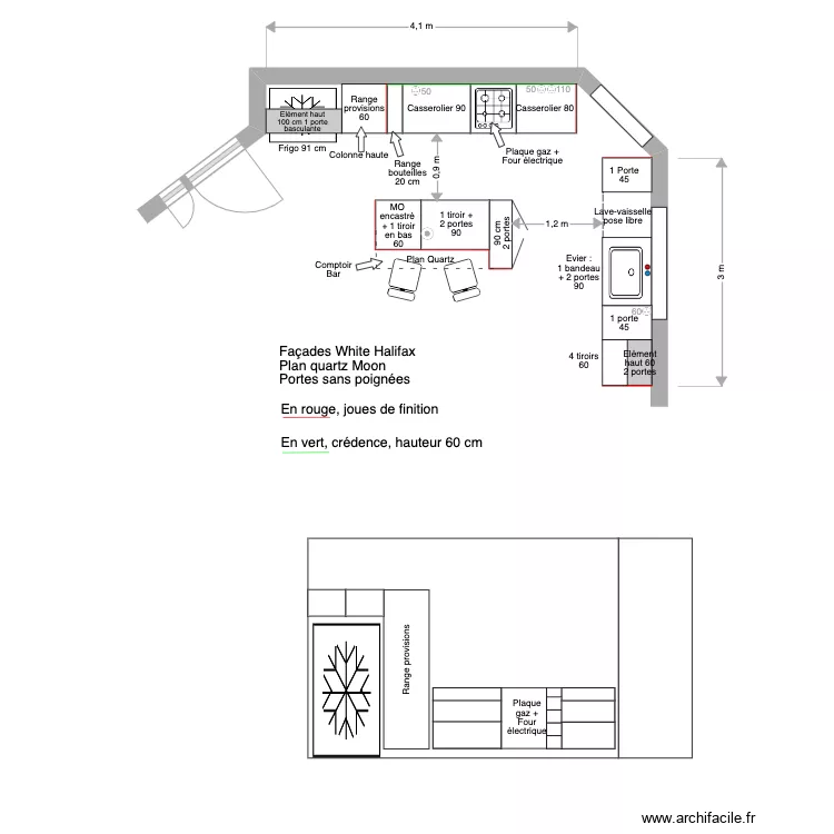 CUISINE TTVK ID KIT. Plan de 