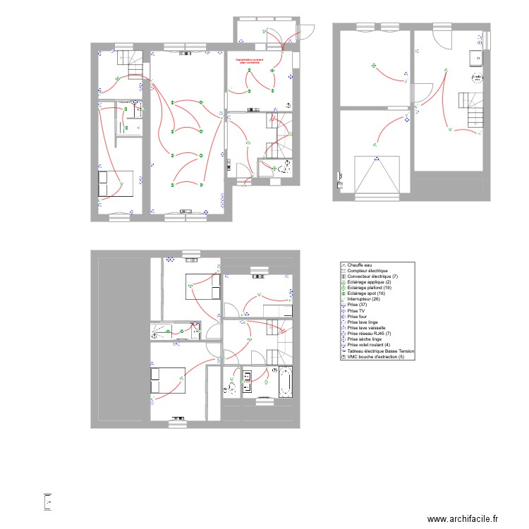 Daniel. Plan de 24 pièces et 227 m2