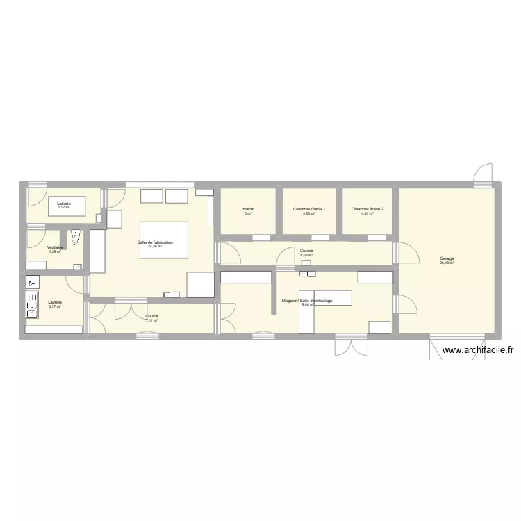 Plan fromagerie benoit. Plan de 