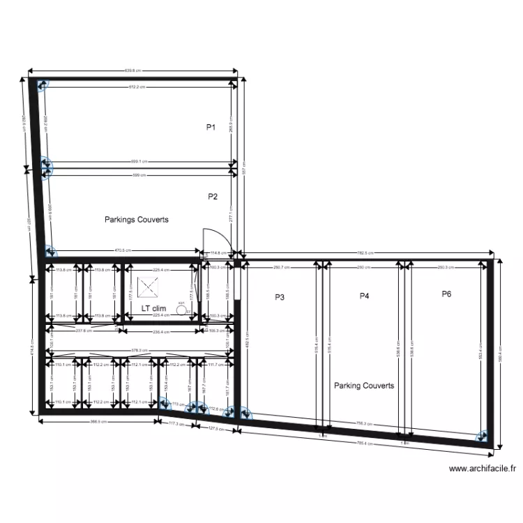 Villa madeleine Parkings. Plan de 