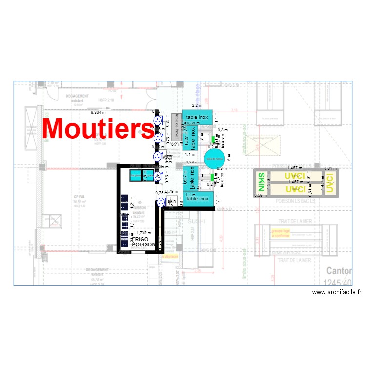moutiers. Plan de 0 pièce et 0 m2