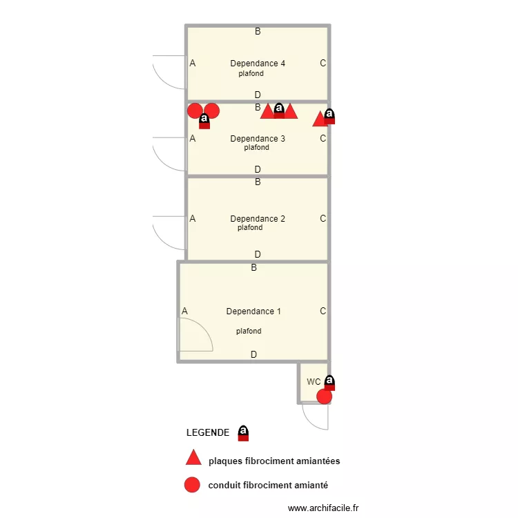 ahier dependances. Plan de 