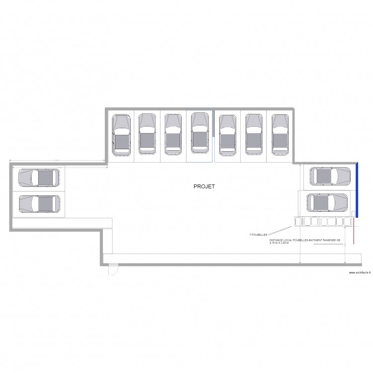 Cour Parkings PROJET. Plan de 0 pièce et 0 m2