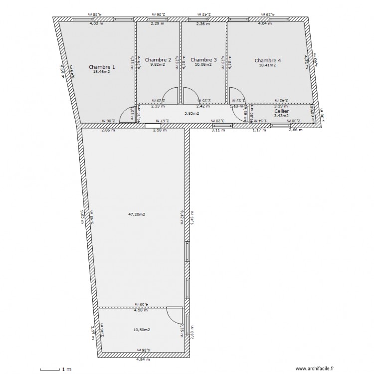 plan appartement r+1