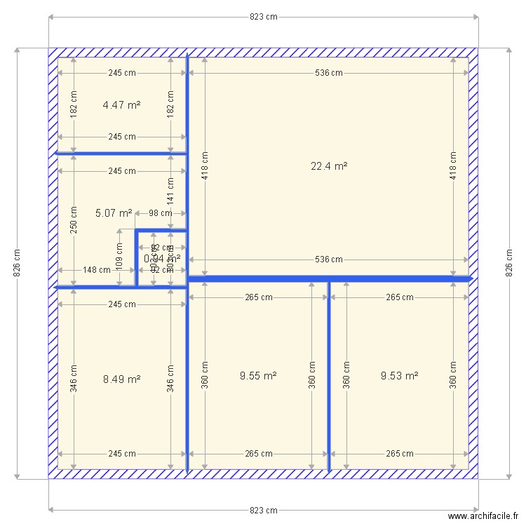 DAEMERS MURS. Plan de 0 pièce et 0 m2