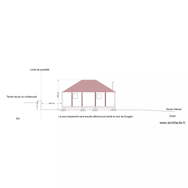 Facade Nord. Plan de 