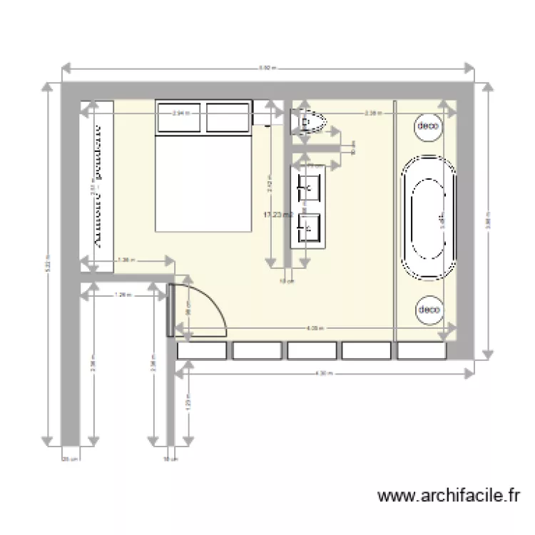 Tamagno chambre parentale. Plan de 