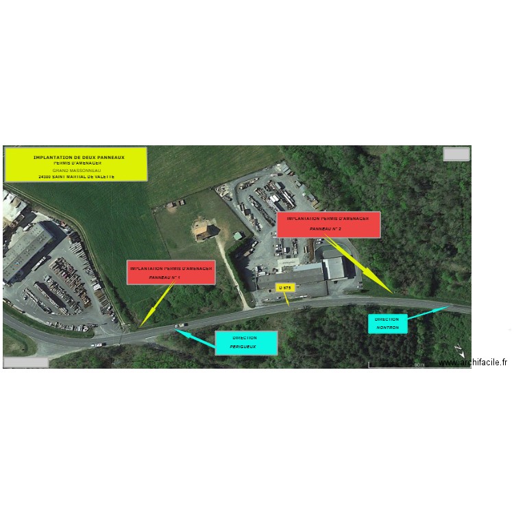 ZONE DE ST MARTIAL DE VALETTE. Plan de 0 pièce et 0 m2