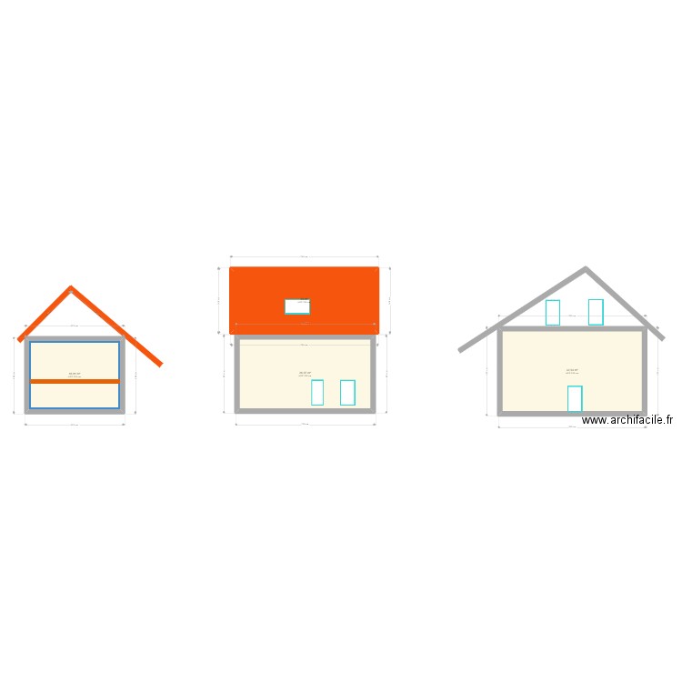 Plan de coupe grange. Plan de 0 pièce et 0 m2