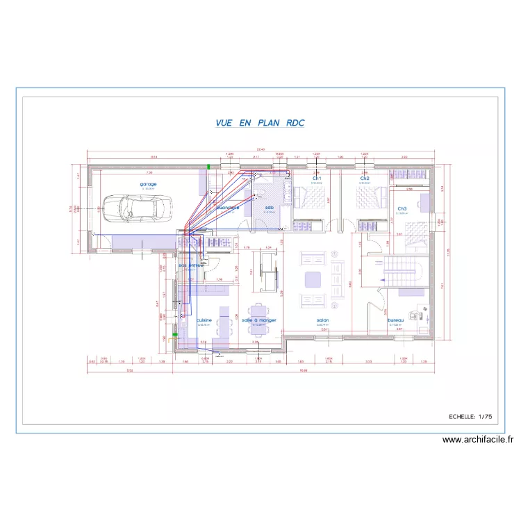 Plan plomberie RDC Etage. Plan de 