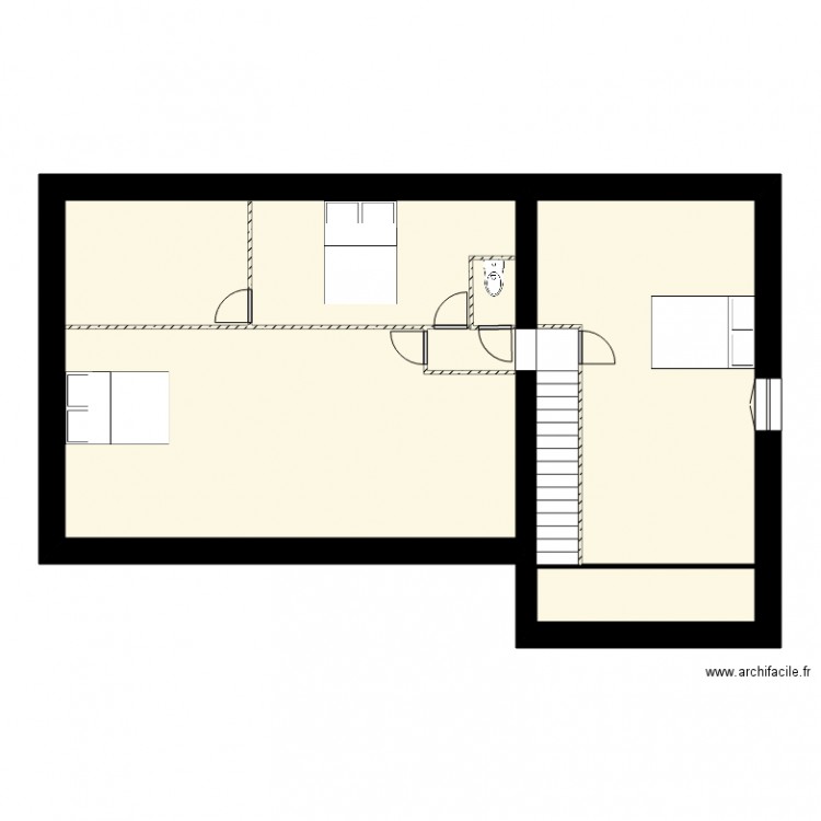maison mitoyenne étage comble. Plan de 0 pièce et 0 m2