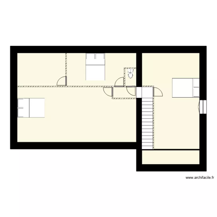 maison mitoyenne &eacute;tage comble. Plan de 